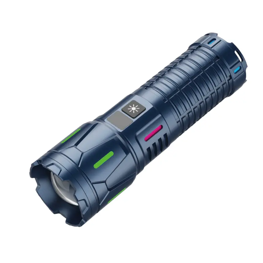 چراغ قوه LED تاکتیکی 100 وات قابل شارژ USB
