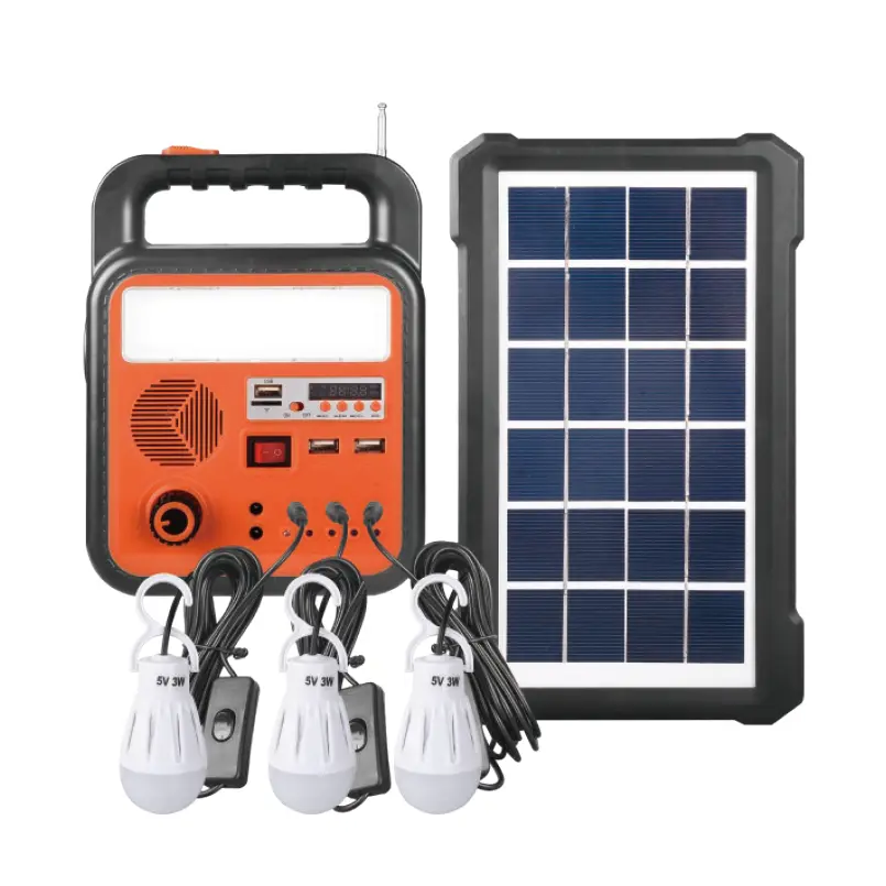 کیت برق خورشیدی LED 5W قابل شارژ