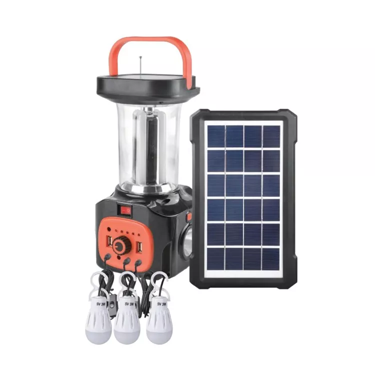 کیت فانوس کمپینگ خورشیدی 3W قابل شارژ